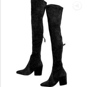 Goodnight Macaroon OTK Black Suede Boots